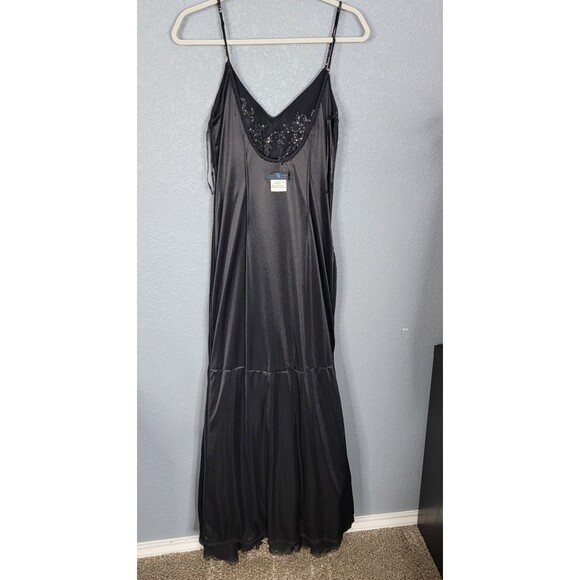 Sue Wong Nocturne Black Beaded Sequin Floral Long Evening Gown Size 8 Formal - Picture 14 of 17